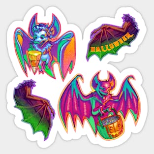 Halloween Bats Pattern Sticker
